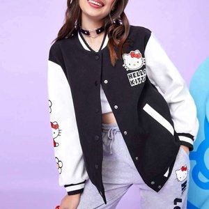 SHEIN X Hello Kitty and Friends Drop Shoulder Bomber Jacket